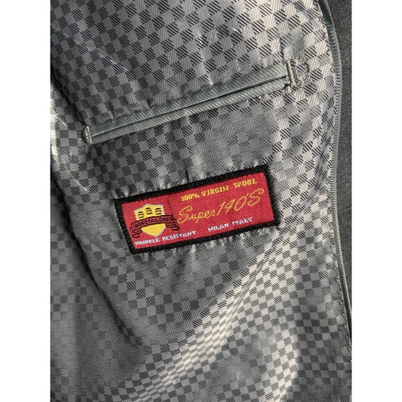 Mantoni Mens Gray 100% Virgin Wool Suit Jacket Blazer Italy Super 140s Size 44 - Picture 4 of 14